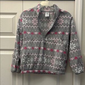 ❤️3 for $15!❤️ Athletic Works Girls Printed Microfleece Half-Zip Pullover